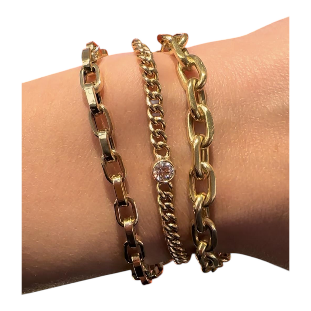 18K Yellow Gold Boston Link Bracelet – Zaltas Fine Jewelers