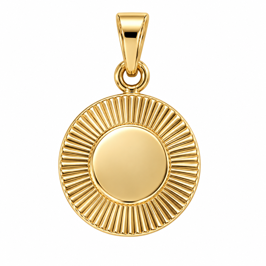 14K Yellow Gold Grace Medallion Pendant